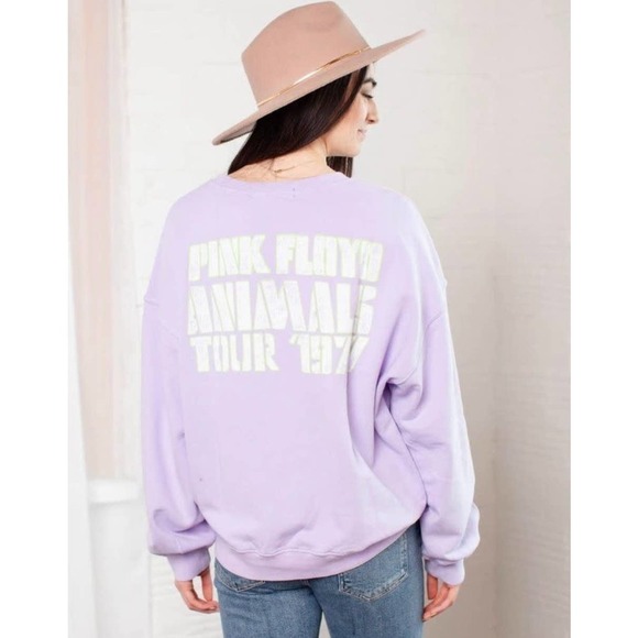 DAYDREAMER Pink Floyd Animals Tour '77 Crew In Distressed Lavender Size M - Picture 3 of 10